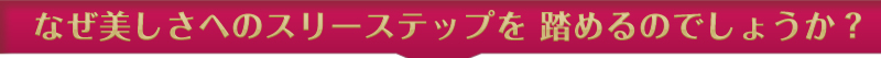 なぜ美しさへの                             を踏めるのでしょうか？